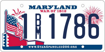 MD license plate 1BM1786
