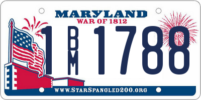 MD license plate 1BM1788