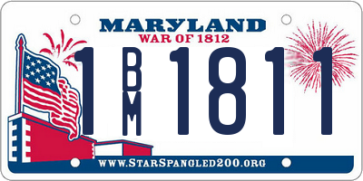 MD license plate 1BM1811