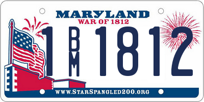 MD license plate 1BM1812