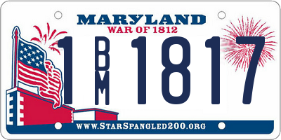 MD license plate 1BM1817