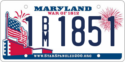 MD license plate 1BM1851
