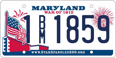 MD license plate 1BM1859