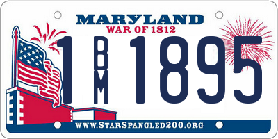 MD license plate 1BM1895