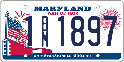 MD license plate 1BM1897