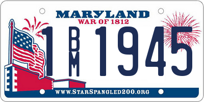 MD license plate 1BM1945