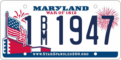 MD license plate 1BM1947