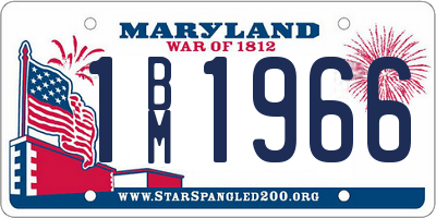 MD license plate 1BM1966