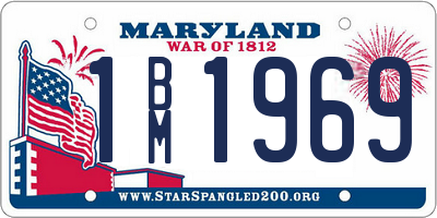 MD license plate 1BM1969
