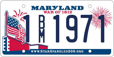 MD license plate 1BM1971