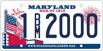 MD license plate 1BM2000