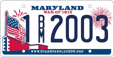 MD license plate 1BM2003