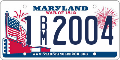 MD license plate 1BM2004