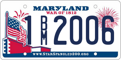 MD license plate 1BM2006