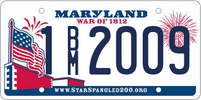MD license plate 1BM2009