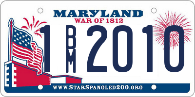 MD license plate 1BM2010