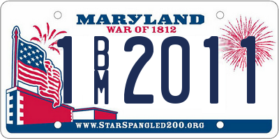 MD license plate 1BM2011