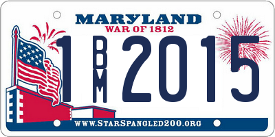 MD license plate 1BM2015