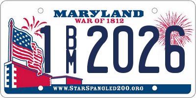 MD license plate 1BM2026