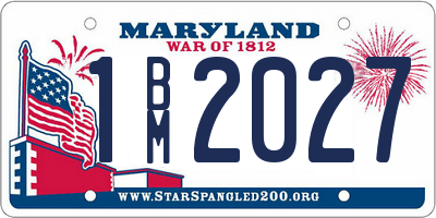 MD license plate 1BM2027