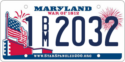 MD license plate 1BM2032