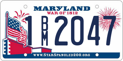 MD license plate 1BM2047