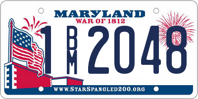 MD license plate 1BM2048