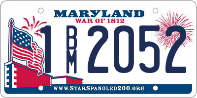 MD license plate 1BM2052