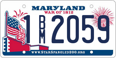 MD license plate 1BM2059