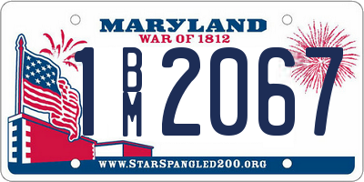 MD license plate 1BM2067