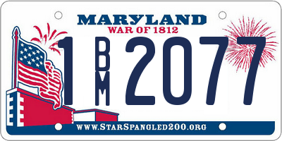 MD license plate 1BM2077