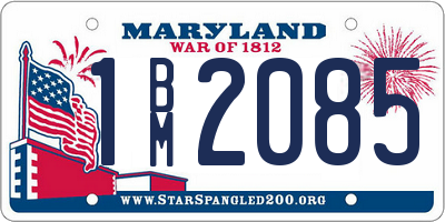 MD license plate 1BM2085