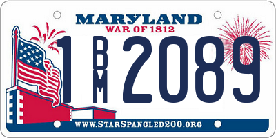 MD license plate 1BM2089