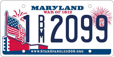 MD license plate 1BM2099