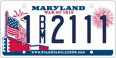 MD license plate 1BM2111
