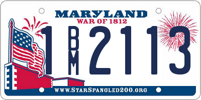 MD license plate 1BM2113
