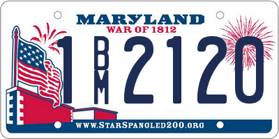 MD license plate 1BM2120