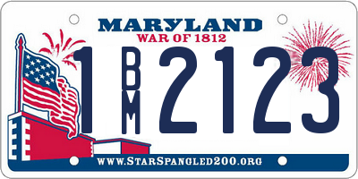 MD license plate 1BM2123