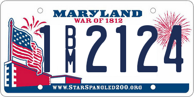 MD license plate 1BM2124