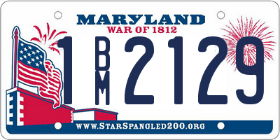 MD license plate 1BM2129