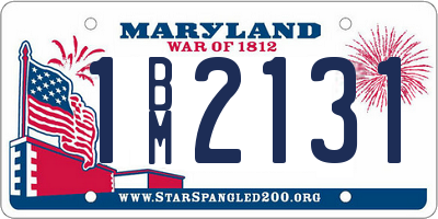 MD license plate 1BM2131