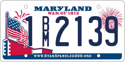 MD license plate 1BM2139