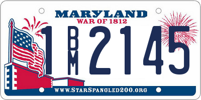 MD license plate 1BM2145