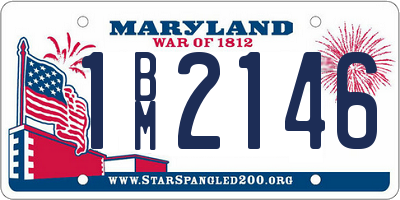 MD license plate 1BM2146