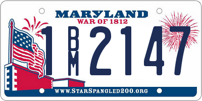 MD license plate 1BM2147