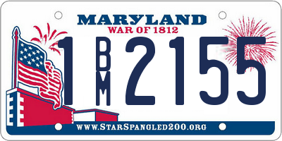 MD license plate 1BM2155