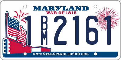 MD license plate 1BM2161