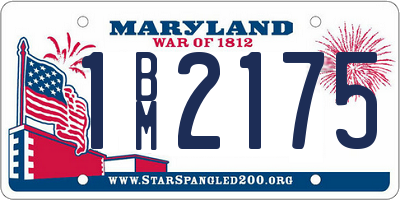 MD license plate 1BM2175