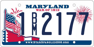 MD license plate 1BM2177