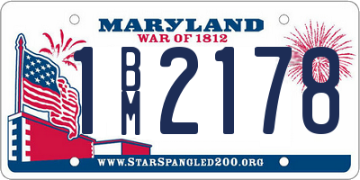 MD license plate 1BM2178